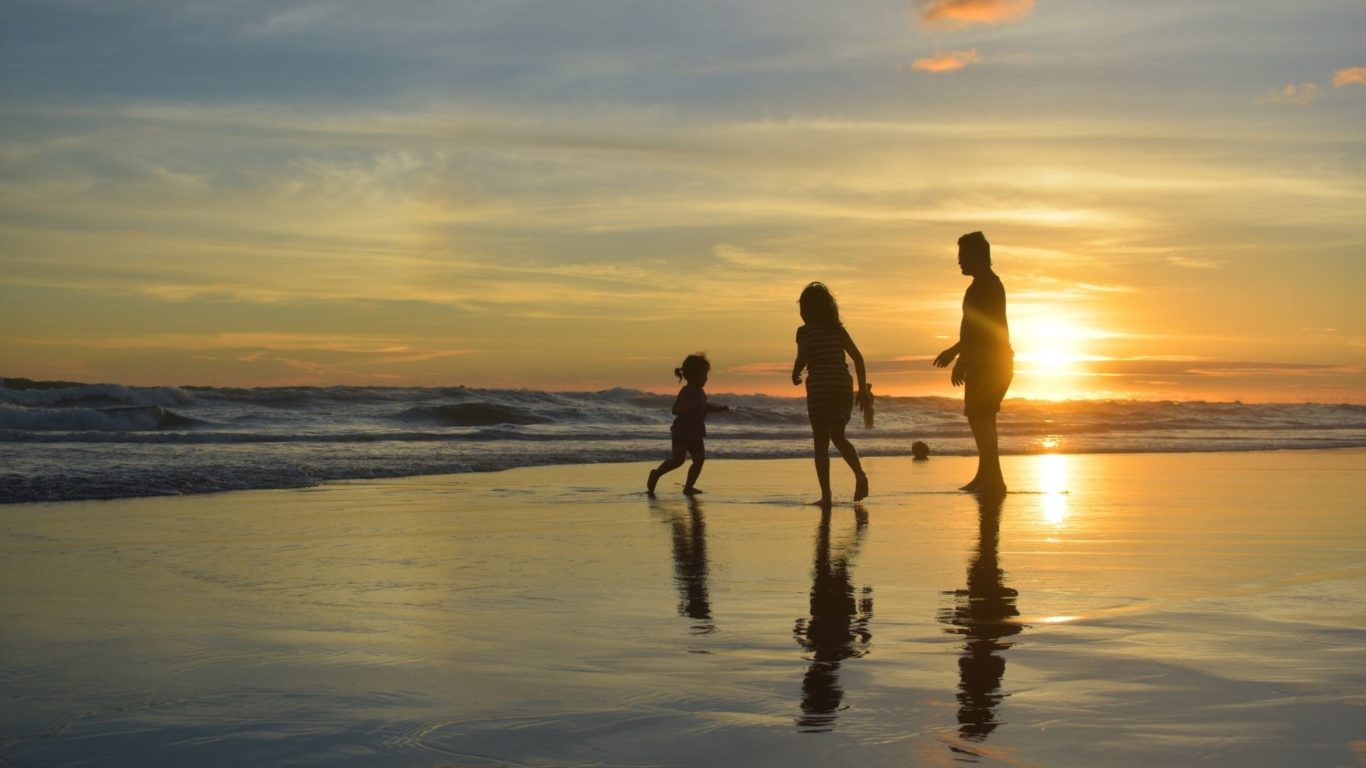 Family on Beach